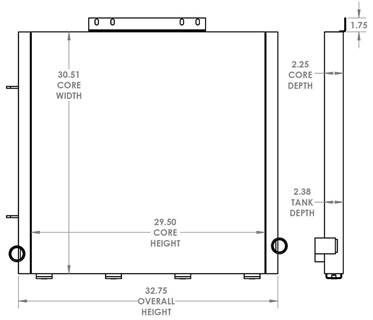 Gradall Engine Oil Cooler