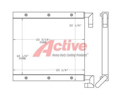 Hitachi Engine Oil Cooler for a Hitachi 190E Excavator
