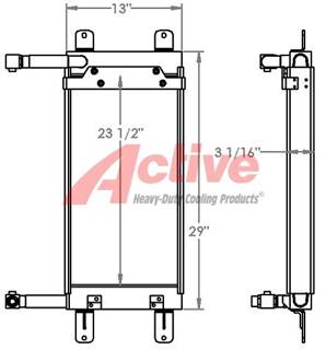 Hyundai HL740-7A Engine Oil Cooler