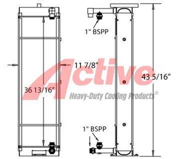 Hyundai HL740TM-7A Engine Oil Cooler