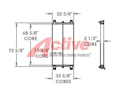 Ingersoll-Rand T4 Engine Oil Cooler for a Ingersoll Rand T4 Drill