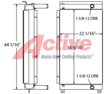 Ingersoll-Rand XP825 WCU Engine Oil Cooler for a Ingersoll Rand XP825 WCU