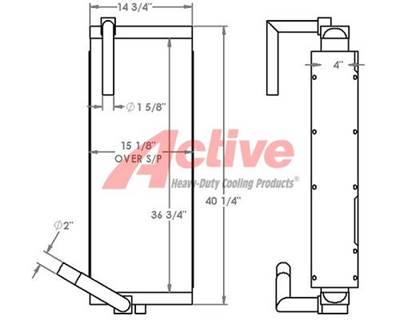 John Deere 230C LC Engine Oil Cooler for a John Deere 230CLC