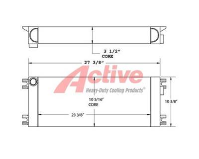 John Deere 332D Engine Oil Cooler
