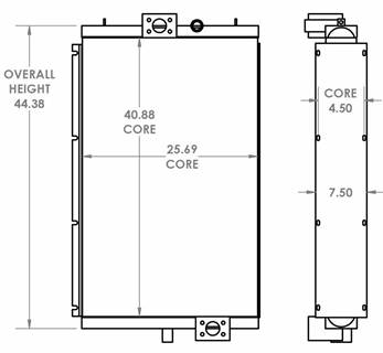 John Deere 350D LC Engine Oil Cooler