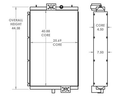 John Deere 350D LC Engine Oil Cooler