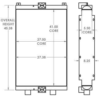 John Deere 350G LC Engine Oil Cooler