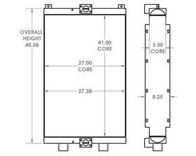 John Deere 350G LC Engine Oil Cooler