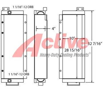 John Deere 450H Engine Oil Cooler