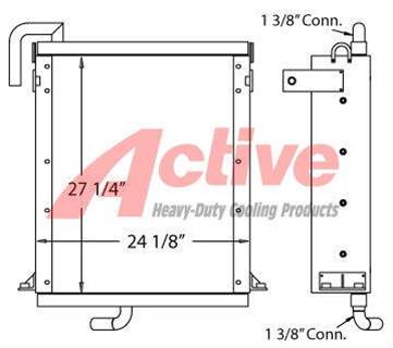 John Deere 490D Engine Oil Cooler