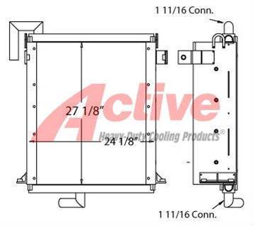 John Deere 590D Engine Oil Cooler