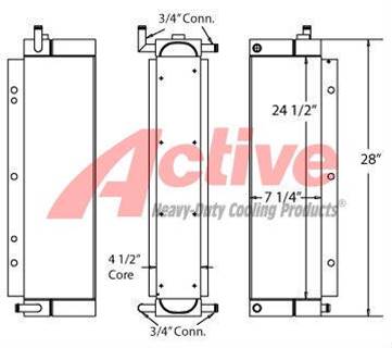 John Deere 710D Engine Oil Cooler