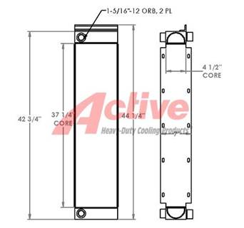 John Deere 750J Engine Oil Cooler
