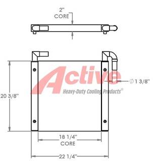 John Deere 80 Engine Oil Cooler for a John Deere 80 Excavator