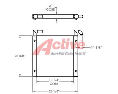 John Deere 80 Engine Oil Cooler for a John Deere 80 Excavator