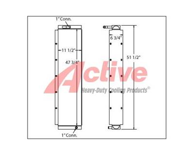 John Deere 824J Engine Oil Cooler for a John Deere 824J loader