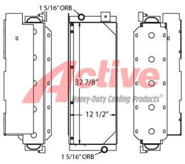 John Deere 850B Engine Oil Cooler