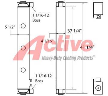 John Deere 850K Engine Oil Cooler