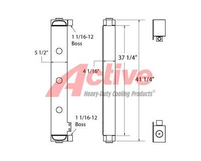 John Deere 850K Engine Oil Cooler