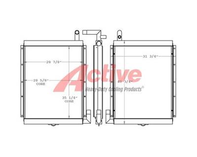 John Deere 892D LC Engine Oil Cooler for a John Deere 892DLC