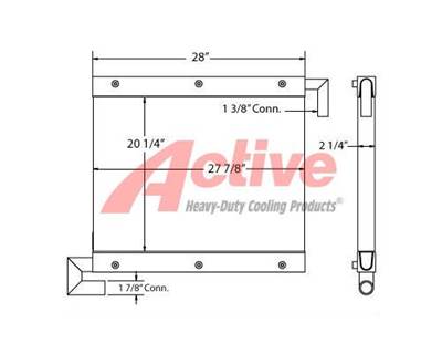 John Deere EX100 Engine Oil Cooler