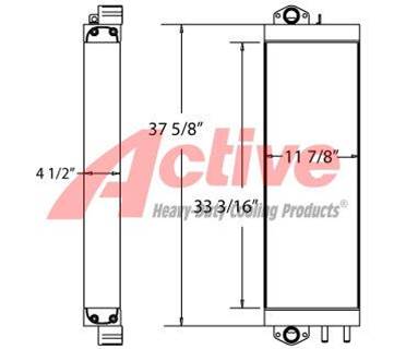 Komatsu PC228US LC-3N Engine Oil Cooler for a Komatsu PC228US-3N-W1
