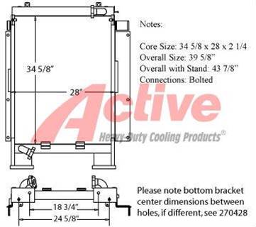 Komatsu PC228US LC-1 Engine Oil Cooler for a Komatsu PC228USLC-1