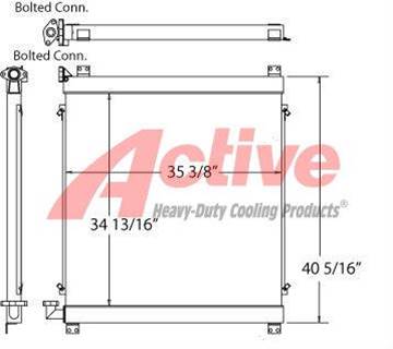 Komatsu PC300LC-7 Engine Oil Cooler for a Komatsu PC300LC7