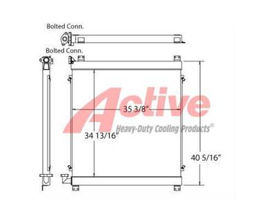 Komatsu PC300LC-7 Engine Oil Cooler for a Komatsu PC300LC7