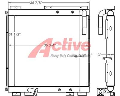 Link-Belt Engine Oil Cooler for a Link-Belt Crane