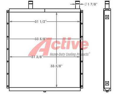 Link-Belt LS-3400 Engine Oil Cooler for a Link-Belt LS3400