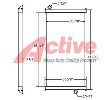 Manitowoc M250 300 ton Crane Engine Oil Cooler