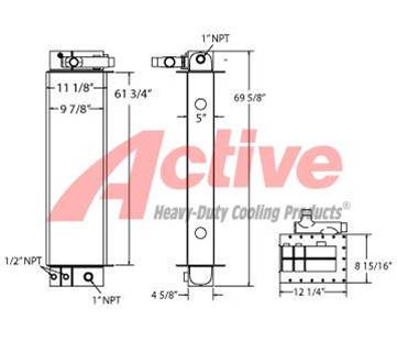 Morbark Engine Oil Cooler for a Morbark Chipper