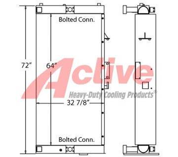Schramm Engine Oil Cooler for a Schramm Drill Rig