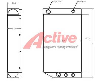 Sennebogen 830 Engine Oil Cooler for a Sennebogen 830 Material Handler