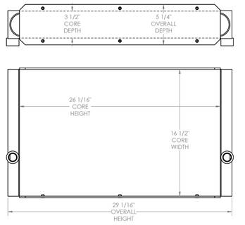 Sullair 210H Engine Oil Cooler