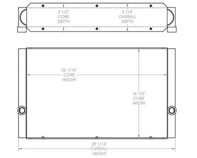 Sullair 210H Engine Oil Cooler