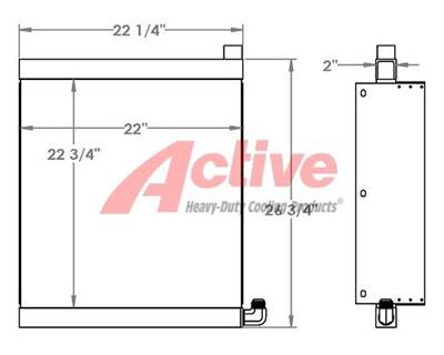 Thomas Skidsteer Oil Cooler 225 271243, 46352