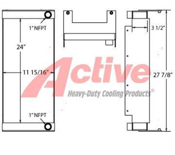 Johnson Sweeper Oil Cooler Street Sweeper 270054, BT2712103, 2712103, BT5090,