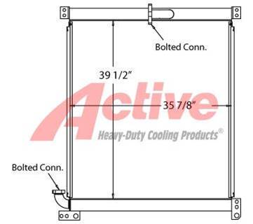 Hitachi Engine Oil Cooler for a Hitachi 550 / PC400