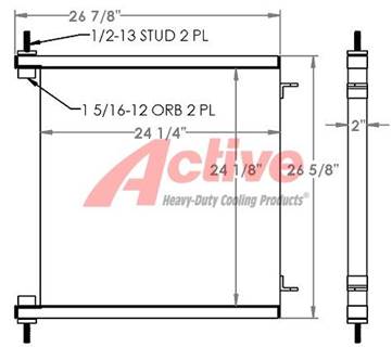 Timberjack Engine Oil Cooler for a Timberjack 660D Skidder
