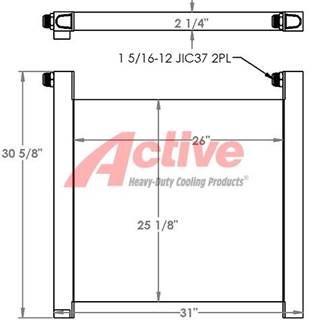 Thermal Transfer Products Oil Cooler Brown Bear 400 Tractor 271304, AO78260,