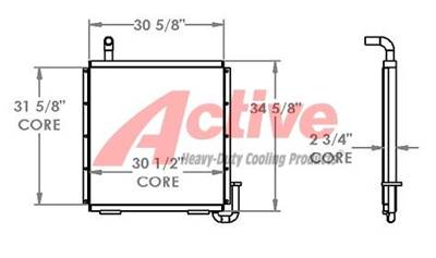 John Deere Engine Oil Cooler for a John Deere 790 Excavator
