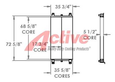 EPIROC Engine Oil Cooler for a Epiroc T4 Drill