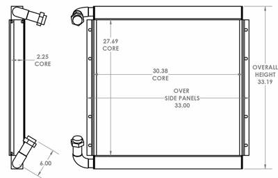 Koehring 6620LC Oil Cooler OEM: 271458, 7307182