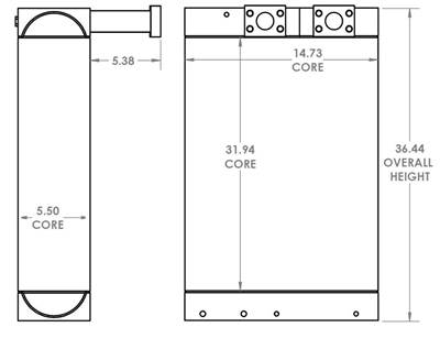 Volvo EC220DL Oil Cooler OEM: 271506, 17243129, VOE17243129