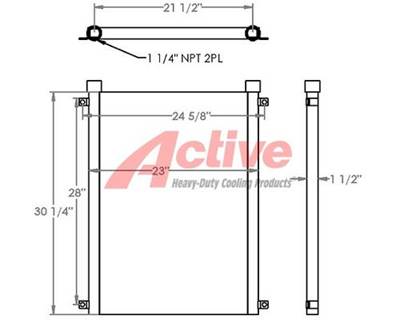 American Industrial Heat Transfer Oil Cooler AOM-35-NPT 271292, AOM35NPT