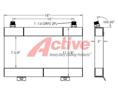 Fod Oil Cooler 555C 271300, E7NN7A095CA