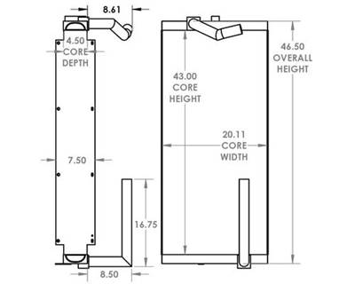 John Deere 330C Oil Cooler OEM: 271518, AT191089, 1E4048