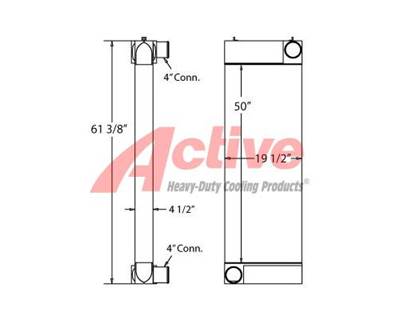 Caterpillar C18 Charge Air Cooler (ATAAC) for a Caterpillar C18 Industrial Engine